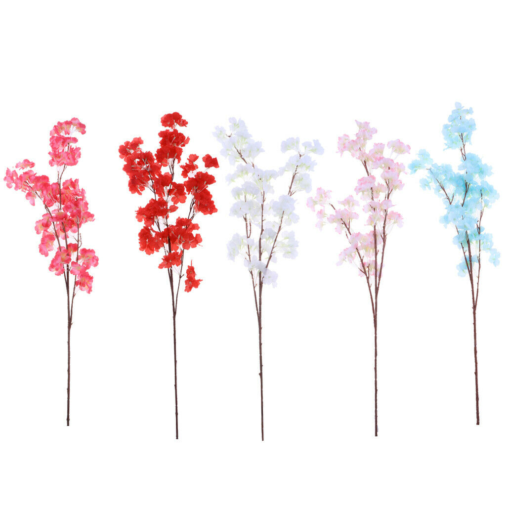 88cm Plastic Peach Flowers Silk Artificial Floral Wedding Party Decoration -