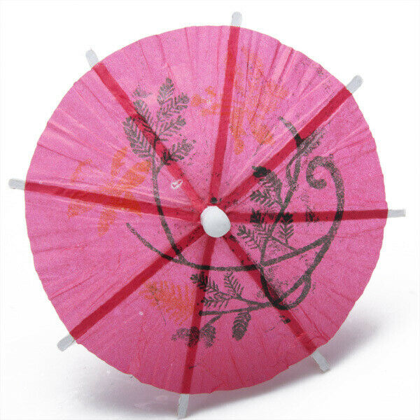 194Pcs Cocktail Fruit Drink Cake Umbrella/Peacock Picks Sticks Party Club Decor