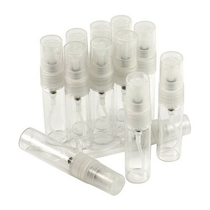 5Pcs 5ml Travel Glass Empty Bottle Refill Perfume Atomizer Pump Scent Spray New