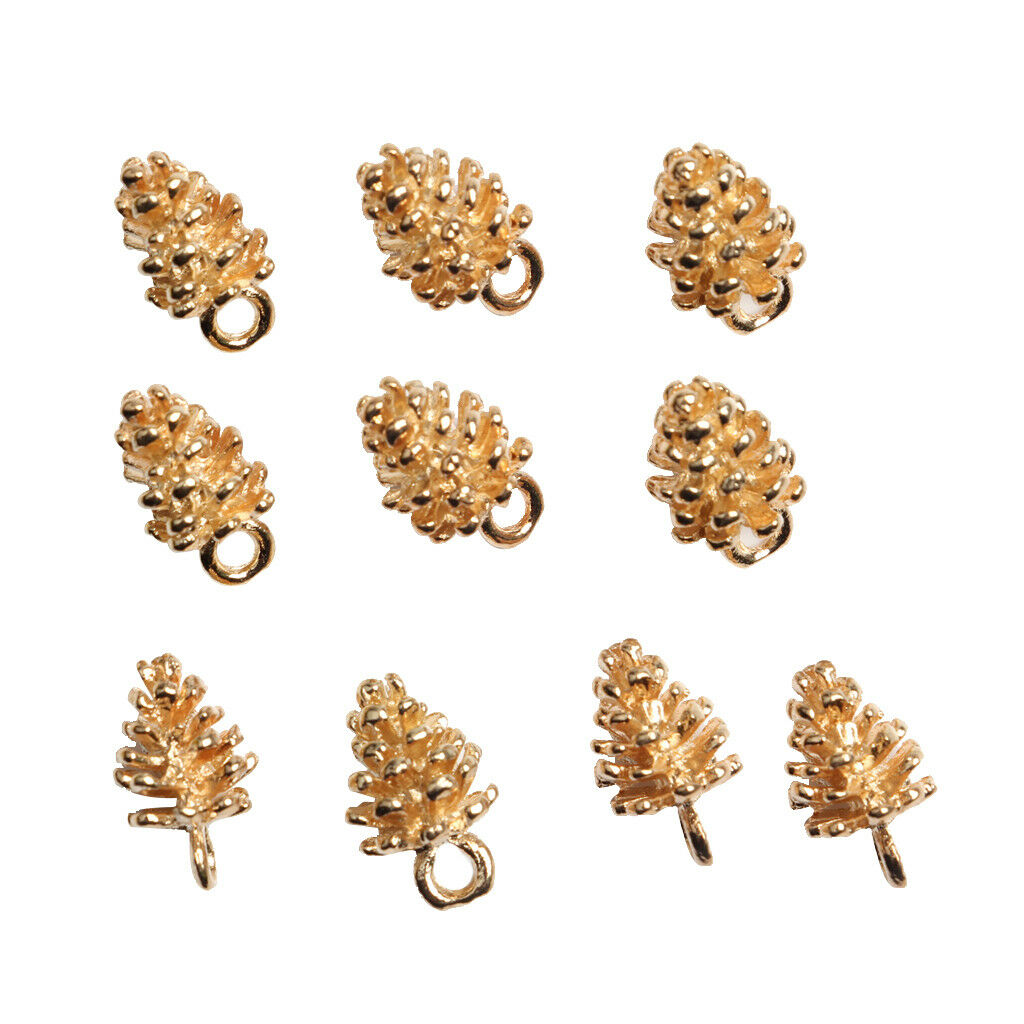 10pcs Metal Pine Cone Hair Charms Wedding Bridal Hair Decor Hair Accessories