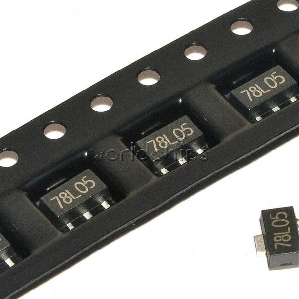 20PCS 78L05 L78L05 7805 Voltage Regulator 5V 100mA SOT-89 SMD