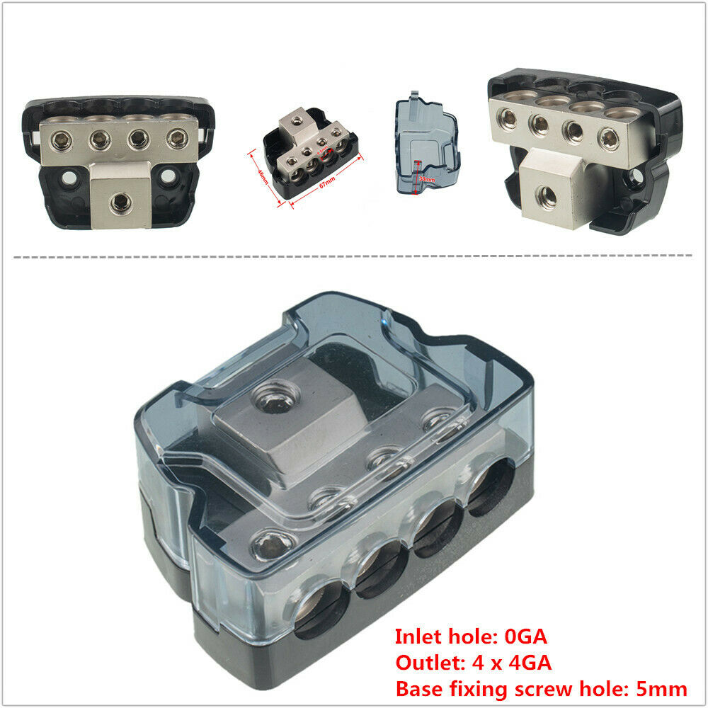 1PCS SPDP-1044 Platinum Series 1/0 In to 4 Gauge Out Power Distribution Block