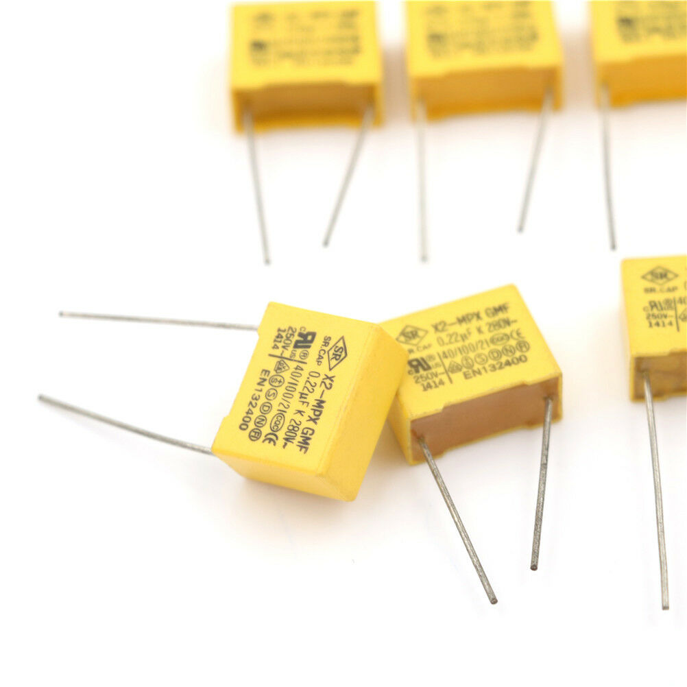 10 Pcs AC 275V 0.47uF Polypropylene Film Safety Capacitors -CLRASK RAPTUKR Qx