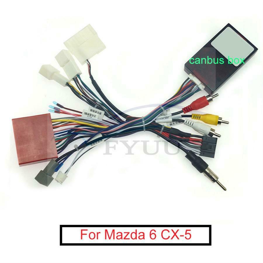 Car 16 pin Audio Wiring Harness Canbus Box For Mazda 6 CX-5 Stereo Wire Adapter