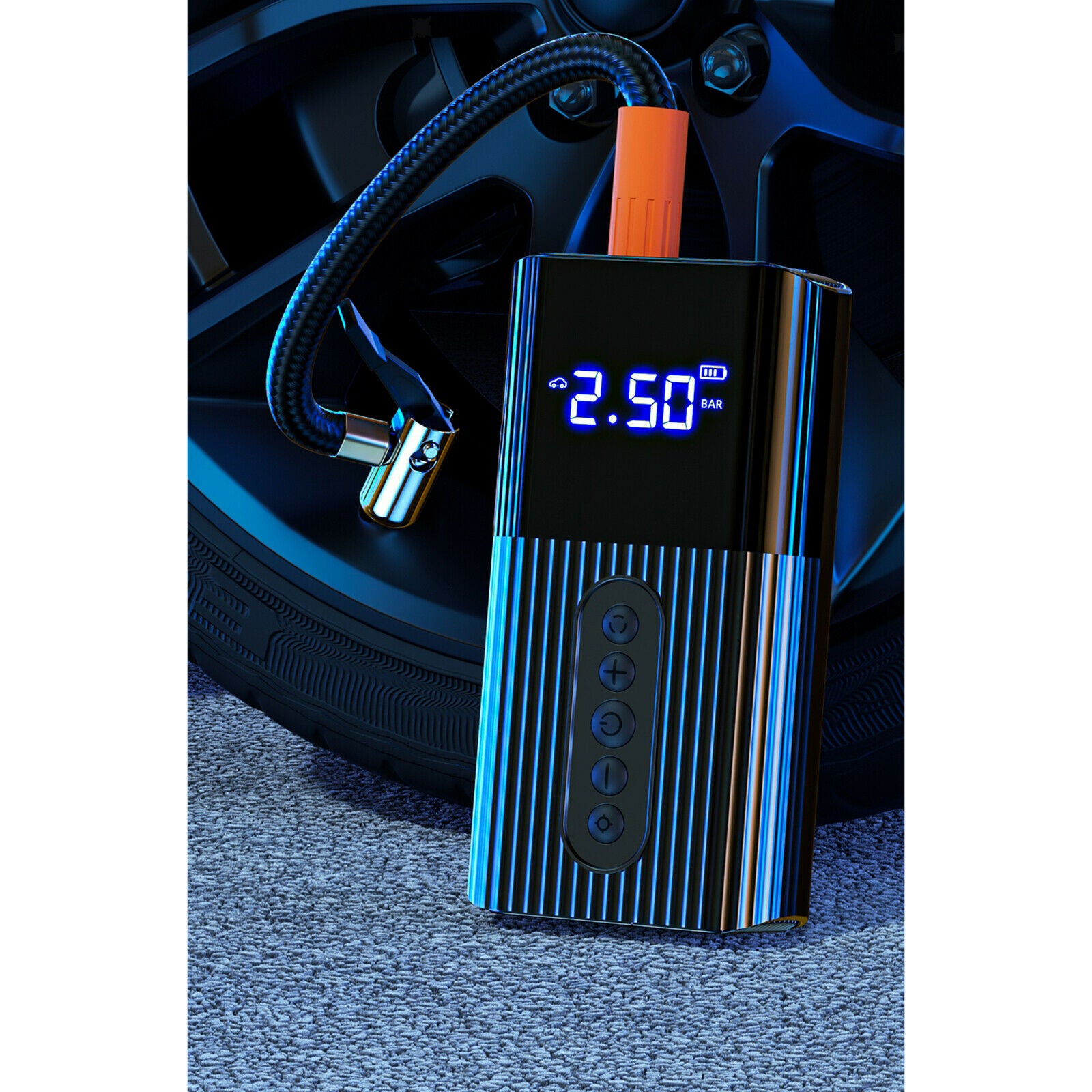 Car Tyre Pump USB LED Light SOS Design for Car Motorcycle LC-D15 Wireless