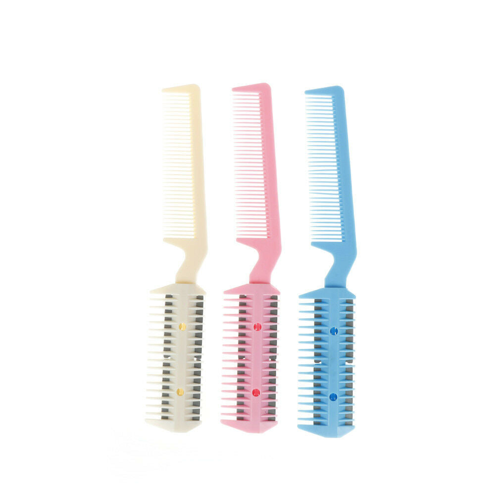 Pet Hair Trimmer Comb 2 Razor Rakes Cutting Grooming Clean Tool for Dog C.l8