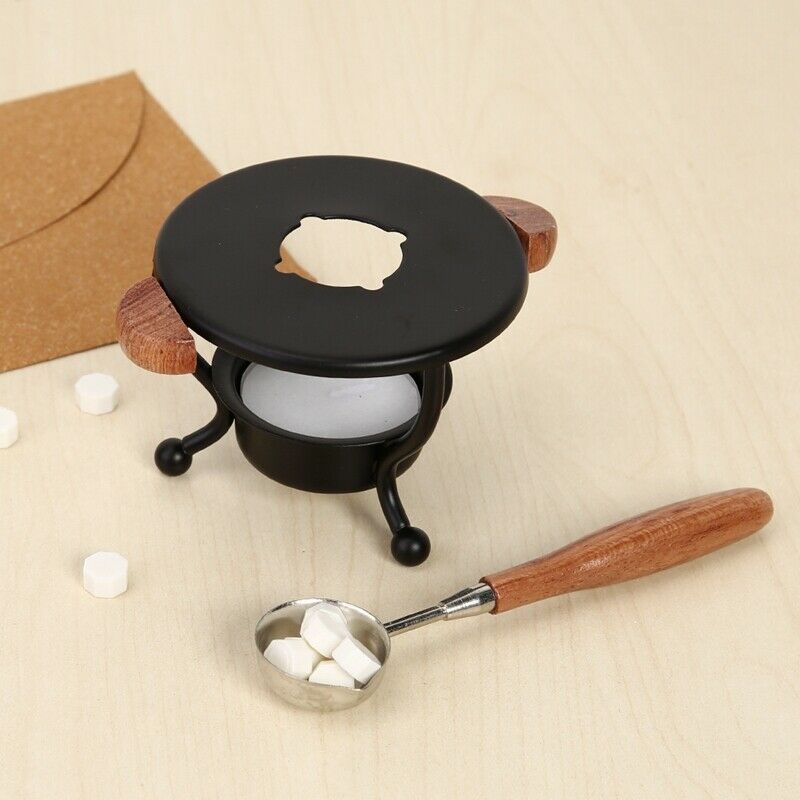 Retro Sealing Wax Furnace Stove Tripod Set Fire Paint Wax Seal Stamp Stick WV9Y2