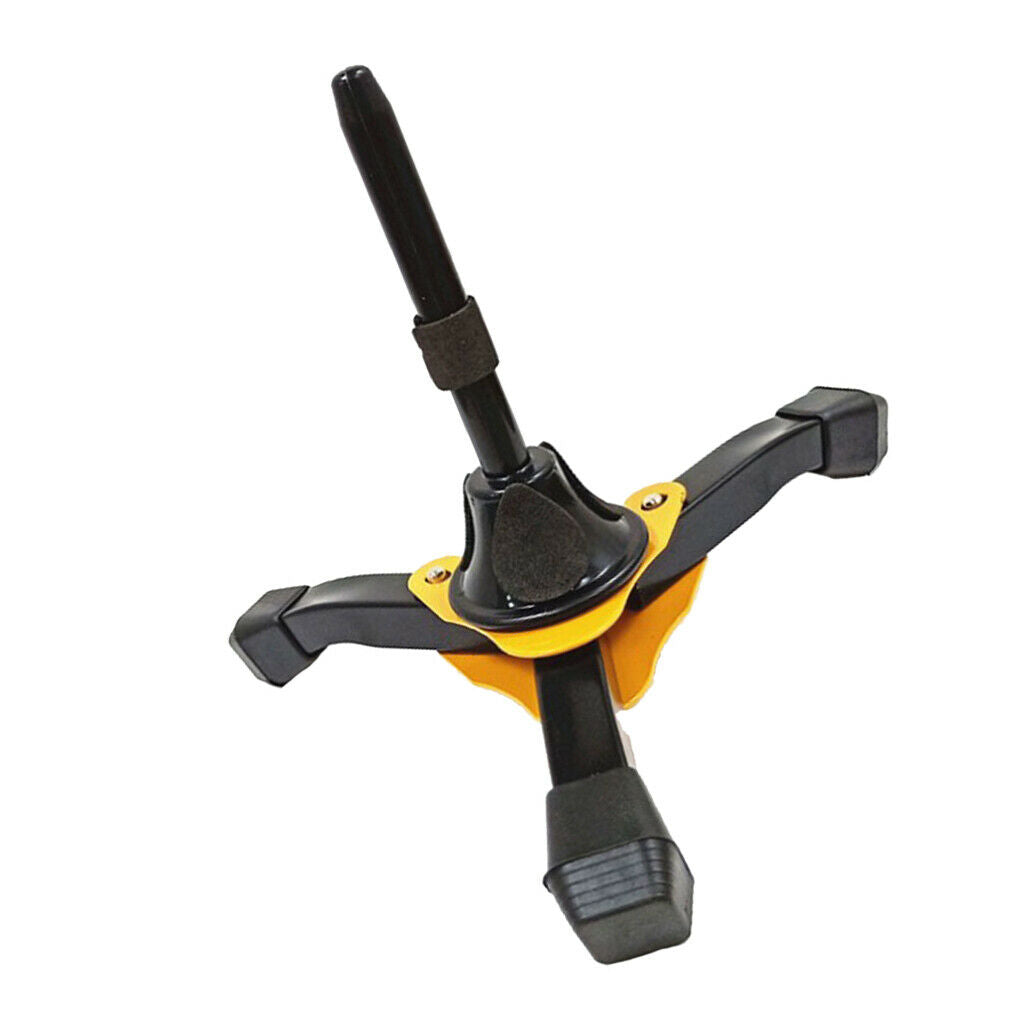 Clarinet Flute Oboe Stand Folding Holder Rack with Yellow Base