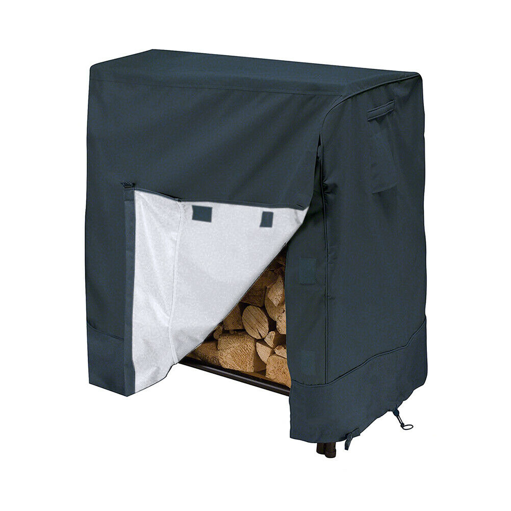Log Rack Cover 4-Feet Heavy Duty Waterproof Outdoor Fire Wood Protection Cover