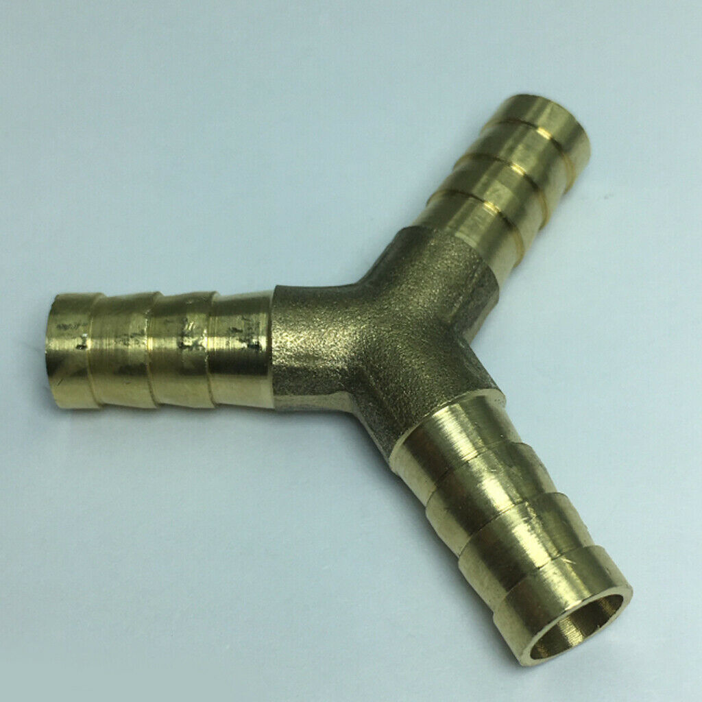 Brass Male Thread Y Shaped Equal Tee Connectors Adapters  10mm