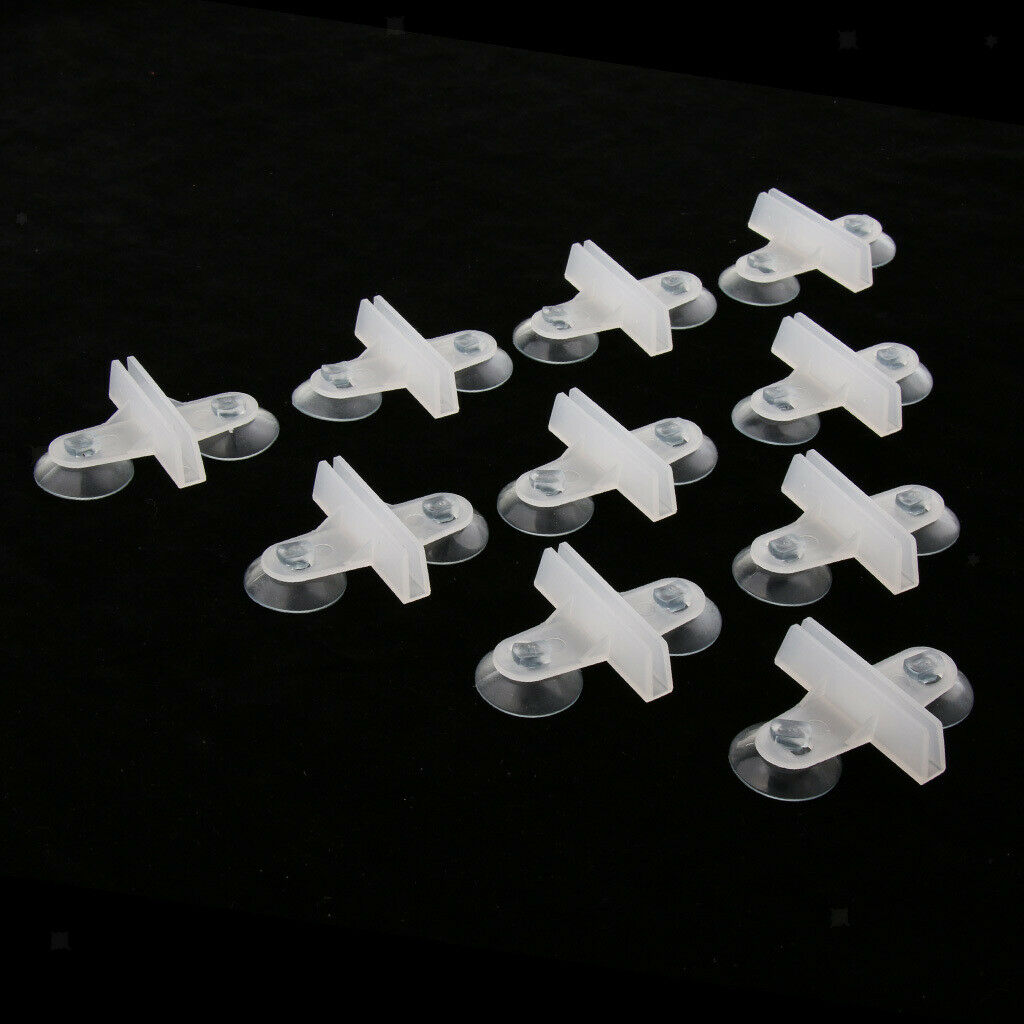 10pcs Aquarium Tank Suction Cup Divider Holder Clear Plastic for Breeding