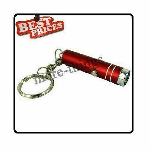 Mini 1 LED Handheld Bright Flashlight Lamp Torch with Keychain +Batteries