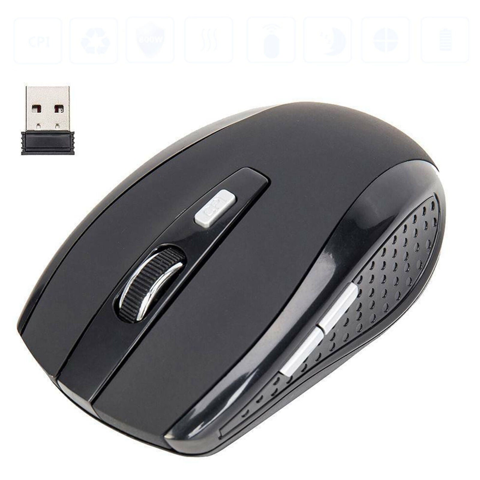2.4 GHz Wireless Optical Mouse USB Receiver 1600dpi Gaming Mice For PC Laptop AU