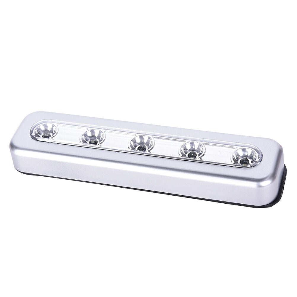 5LED Self-Stick Tap Lights Under Cabinet Push Night Kitchen Light Closet La Lt