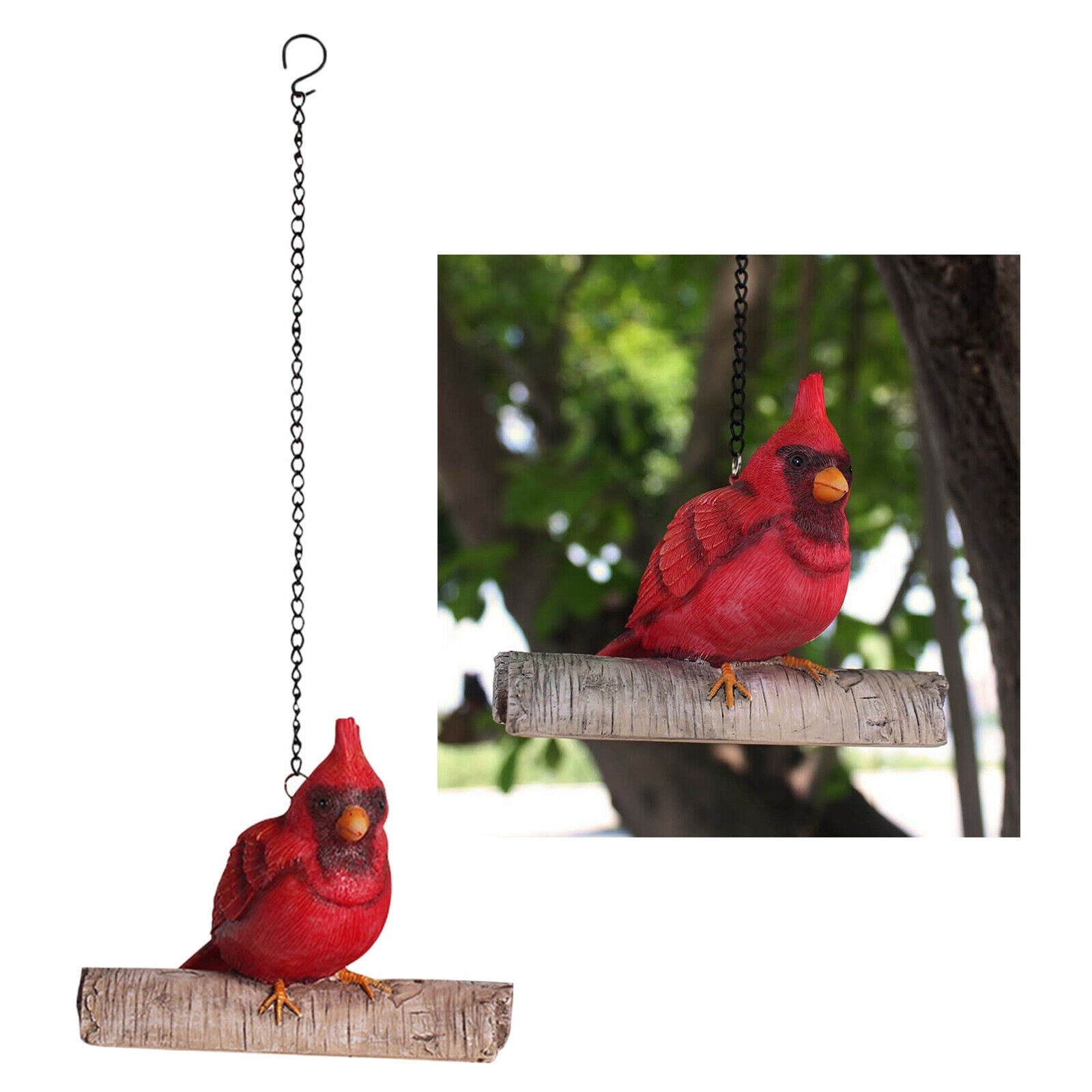 Outdoor Bird Ornament Tree Decor Lifelike Animal Artificial Festival w/ Hook