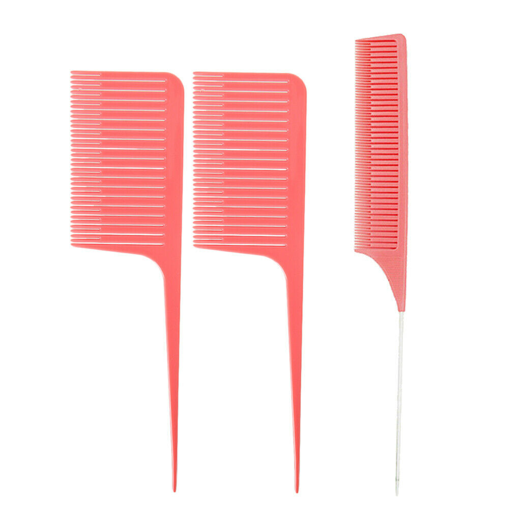 3Pcs Pro Weaving Highlighting Foiling Hair Comb Hair Coloring Salon Tool