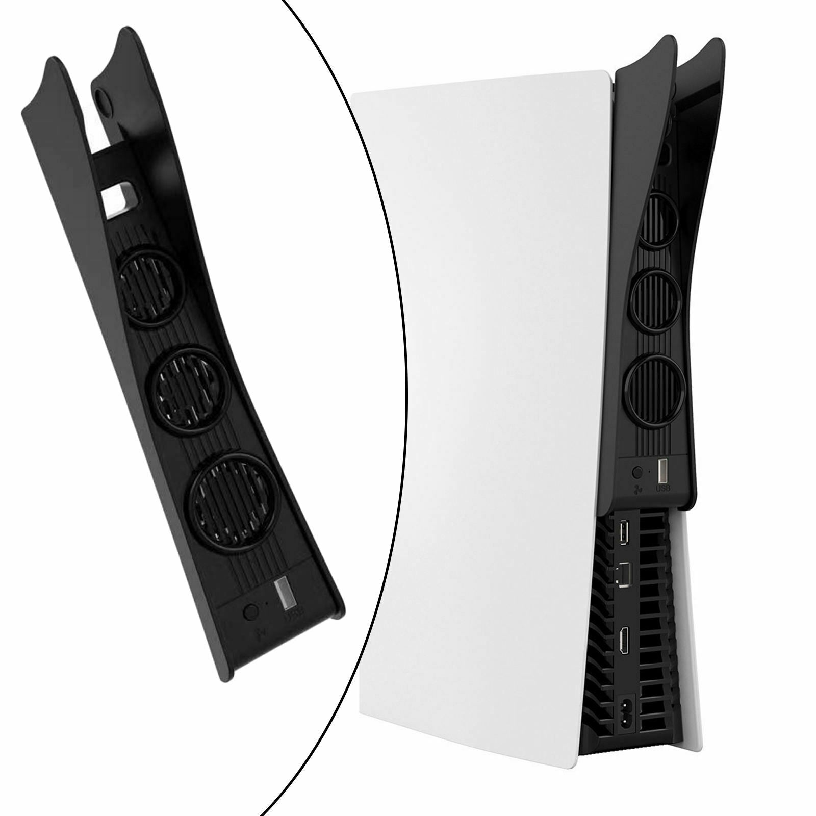 Triple Cooling Fan for PS5 High Speed Fan with Headset Hanger Fast Cooling