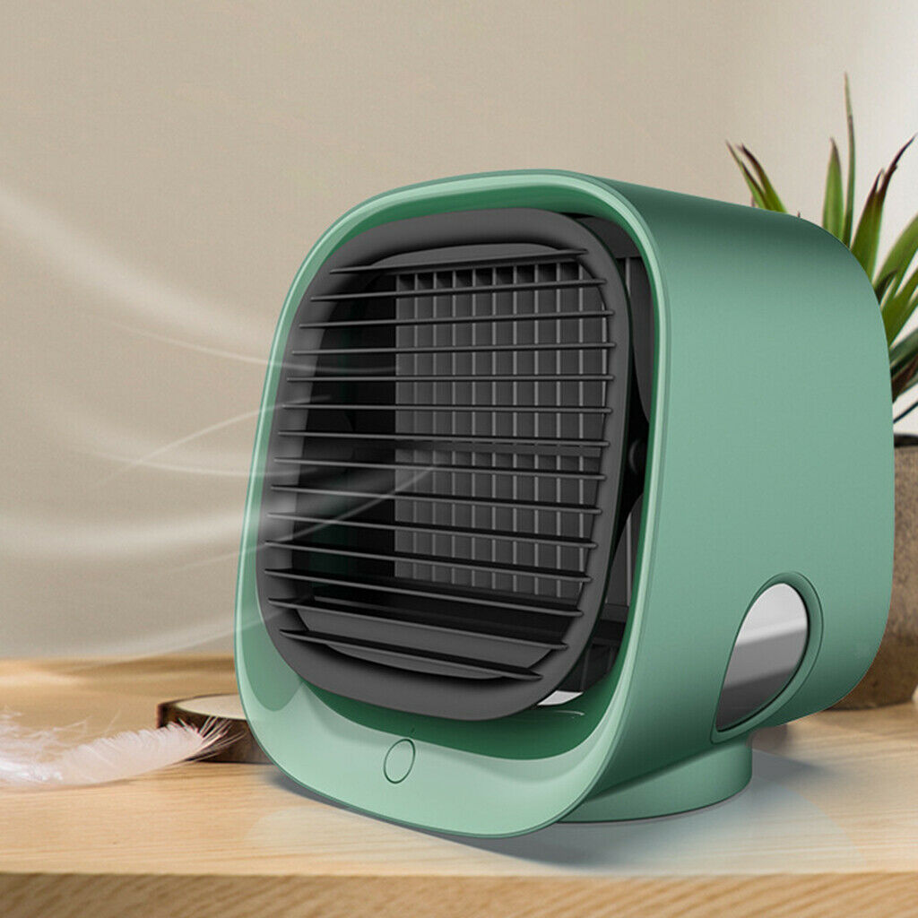 2x Mini Air Container 3-in-1 Desktop Cooler Purifier Home 3-Speed Cool Water