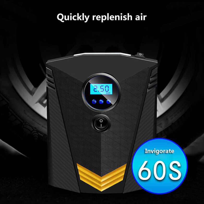 Portable Car Bike Air Compressor DC 12V Digital Tire Inflator Air Pump Auto