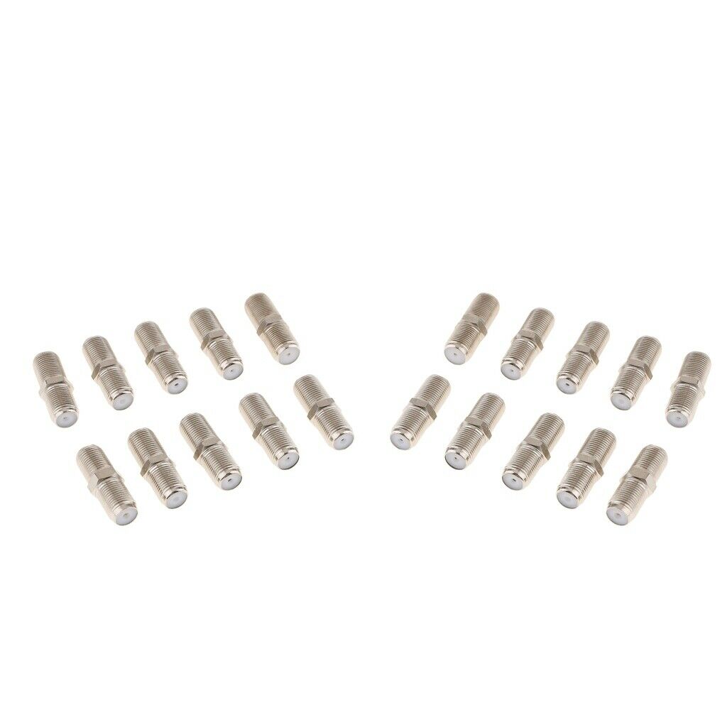 20Pcs   Female to Female TV Cable Connector/ Joint/ Adapter Coax Joiner