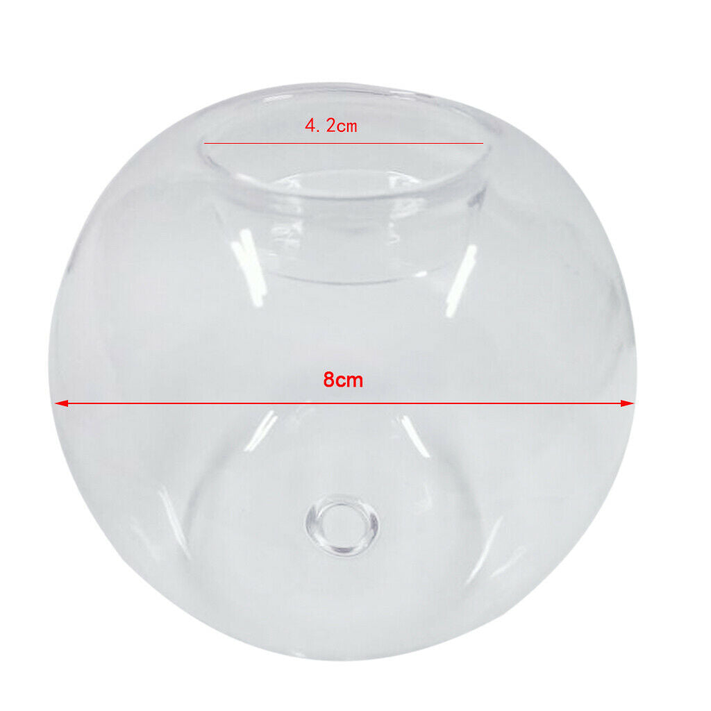 10pcs Thermal Glass Ball Tealight Candle Holder Holiday Wedding Decor 8cm