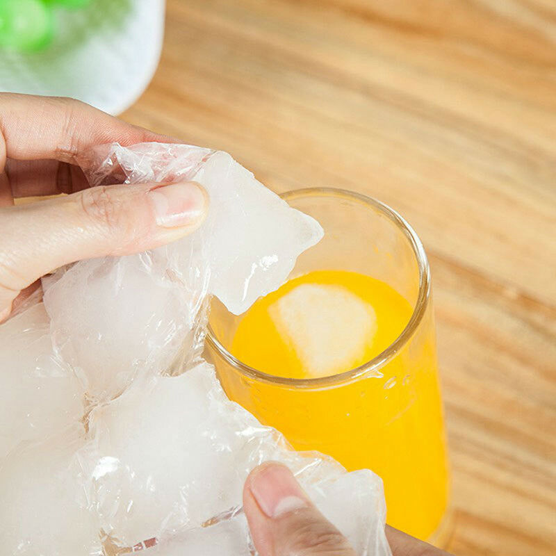 10x 24 grids disposable ice-making bags frozen ice cube tray mold self sea.l8