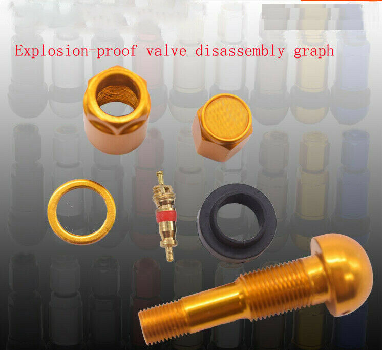 4pc Car Tire Anti-explosion Valve Aluminum Tubeless Stem With Dust Cap Universal