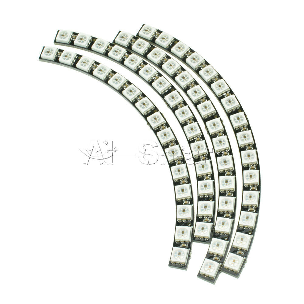 60 LED Ring Wall Clock WS2812 5050 RGB LED Ultra Bright Lamp Panel For Arduino
