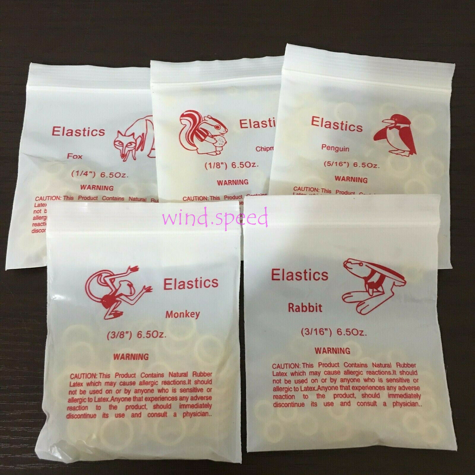 1500Pc Dental Orthodontic Latex Rubber Bands Ortho Elastics Band Braces 15 Sizes