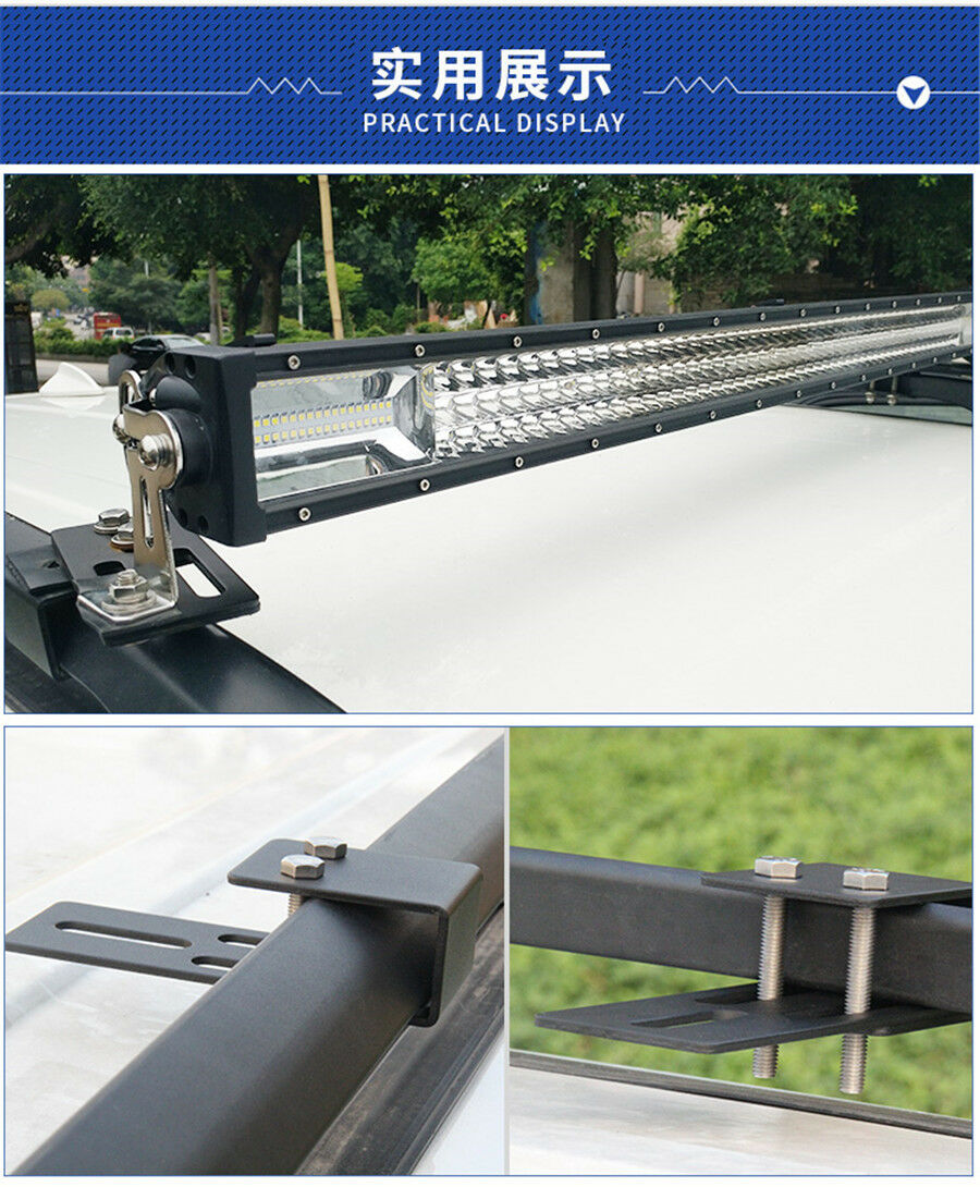 2pcs Car roof rack light bracket Luggage-rack bumper bull bar Mounting holder