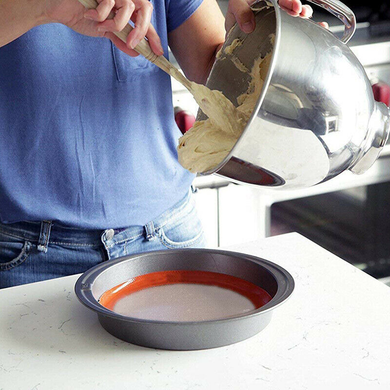 Home Round Kitchen Thickened Organic Silicone HighTemperature Baking Oven Mat HN