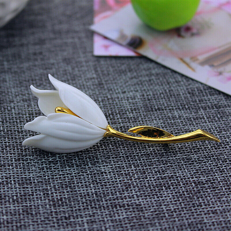 New 1PC Women Jewelry Flower Shape Alloy Tulip Brooch Pin Decor Gift Fashion