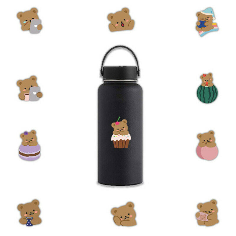 60x Cute Cartoon Little Bear Hand Account Stickers For Laptop Luggage Dec.l8