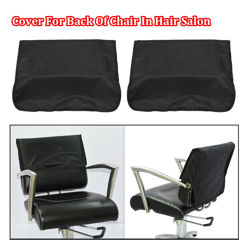 2x Barber Chair Back Covers Salon Beauty Professional Protective Cover Black