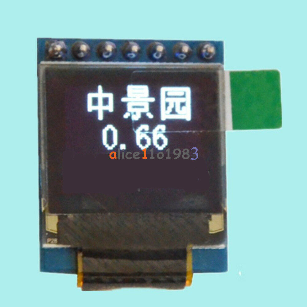 0.66″ OLED Display Module 7pin 64x48 Screen SPI I2C 3.3-5V for Arduino AVR STM32