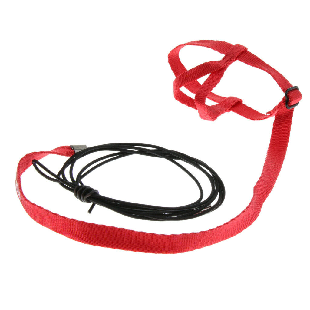 2 Pcs Parrot  Suit Leash Outdoor Adjustable Training Rope Black + Red