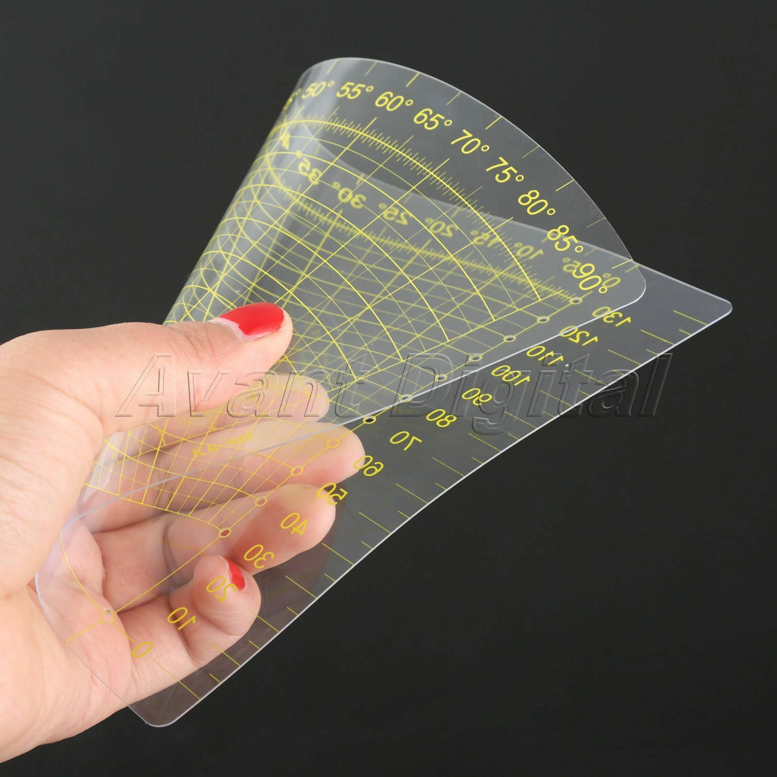 1pc Circle Fan Foot Seam Ruler Tailor Sewing Tool Quilting Patchwork Scrapbook
