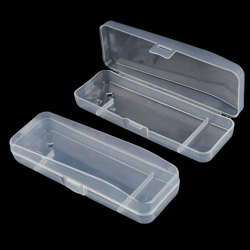 2pcs Universal Handle Shaver Storage Box Full Transparent Plastic Case Razor Box