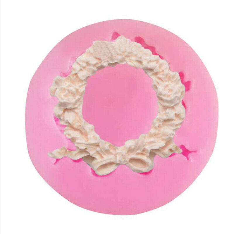 Flower Wreath Border Silicone Mold Cake Decor Fondant Cake FDA Silicone M.l8