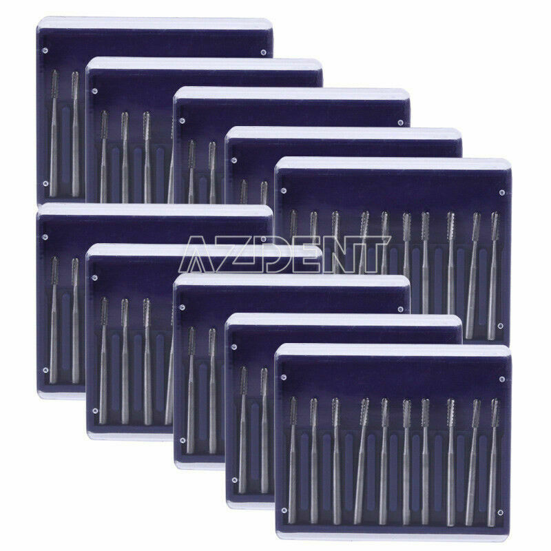 10 X Dental Tungsten Steel Burs Drill FG1558 For High Speed Handpiece 1.6mm