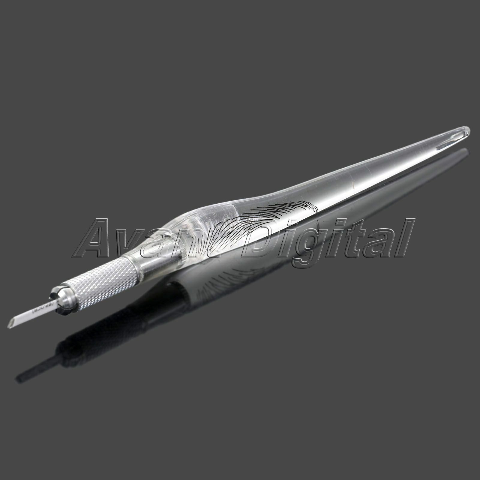 50X Permanent makeup 9 Curved Blade Needle for Eyebrow lip and Gift Tattoo pen