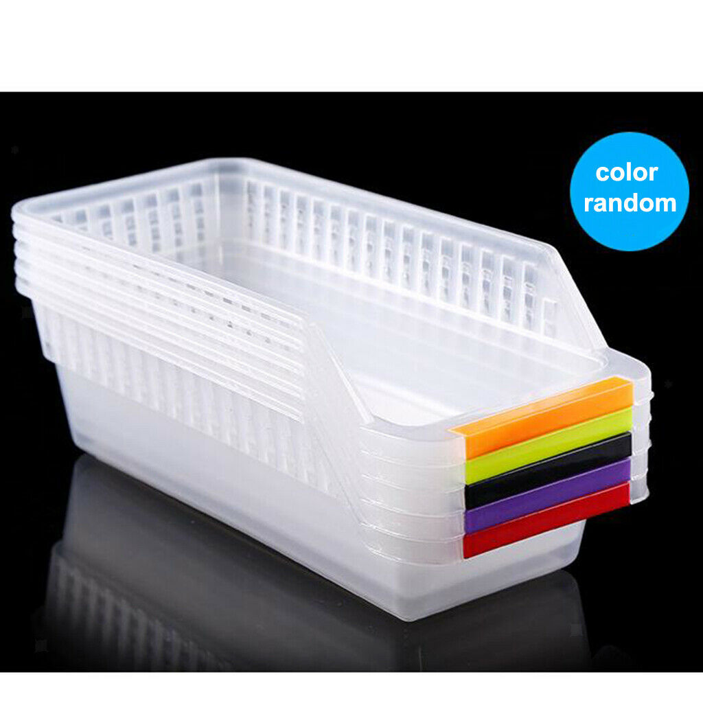 Set of 4 Refrigerator Organizer Bins Stackable Fridge Organizers for Freezers