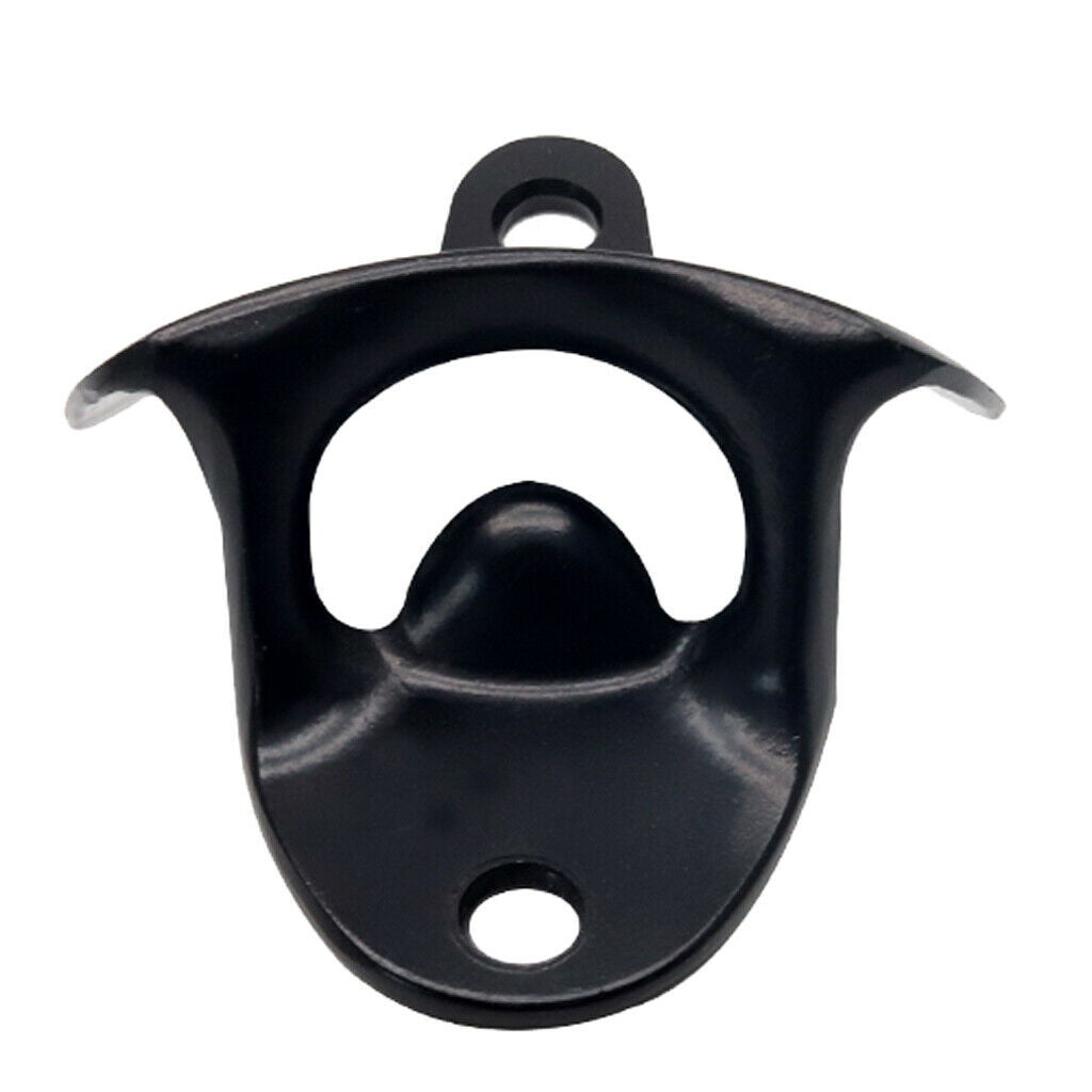 Home Stainless Steel Wall Mounted Bottle Opener w/ Black Collect Barrel