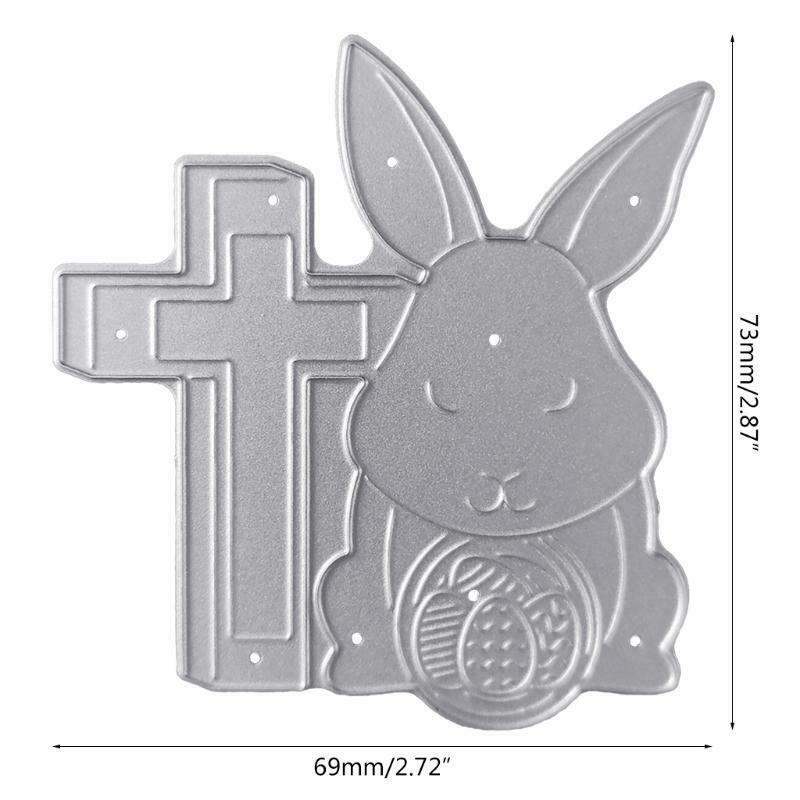 Cross Bunny Metal Cutting Dies Stencil DIY Scrapbook Album Paper Card Template