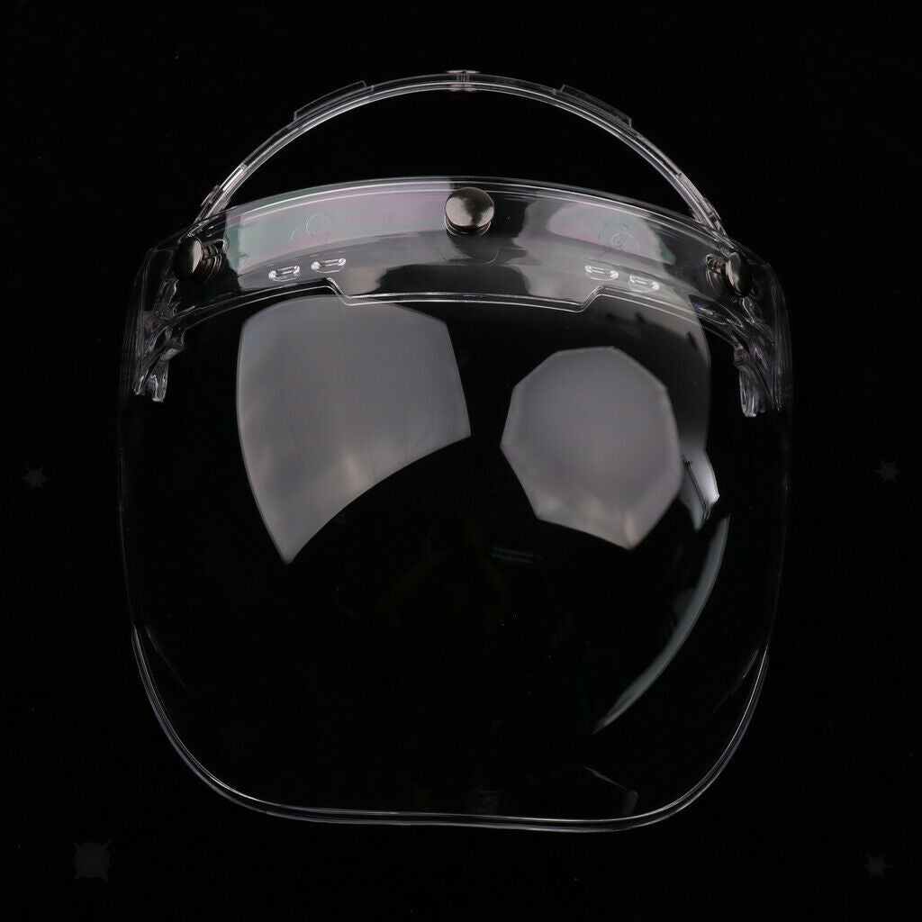 3-Snap Motorcycle Helmet Visor, Front Flip Up Visors, Wind Shield Lens For