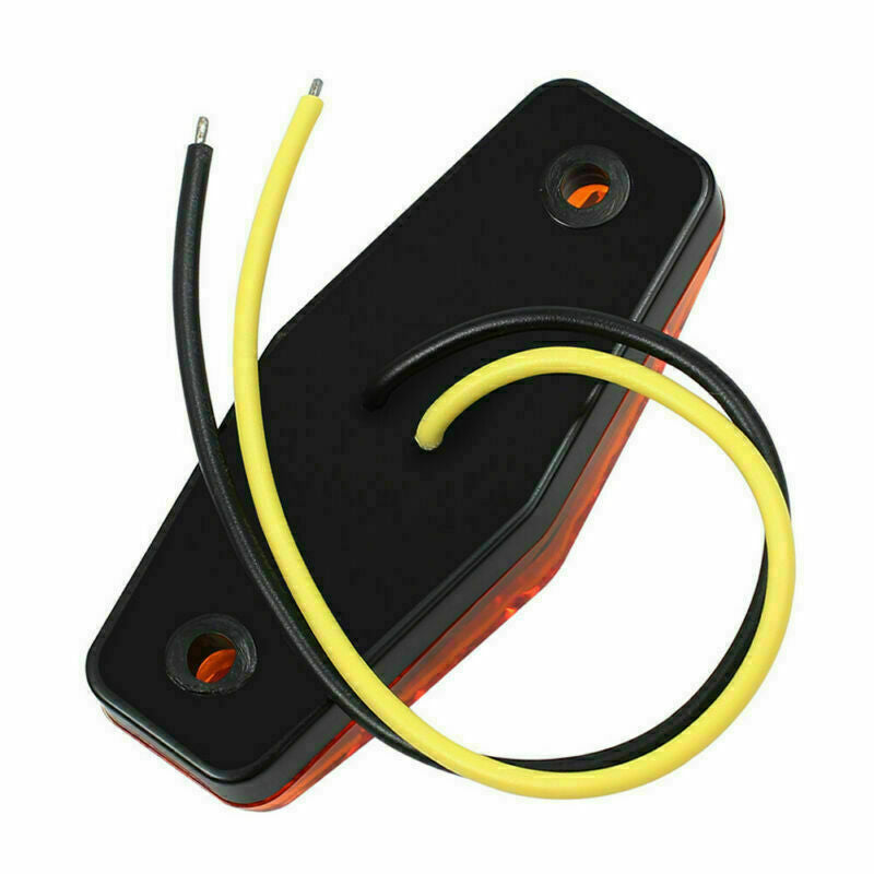 10PCS 2.5" Amber LED Side Marker Light Clearance Lamp Truck Trailer Light 12V