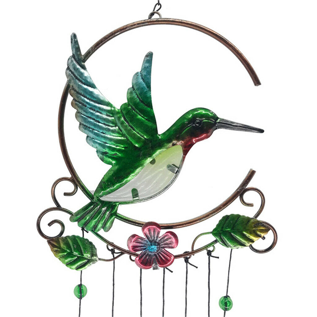 Hummingbird Metal Wind Chimes for Home Garden Outdoor Craft Gift Decoration