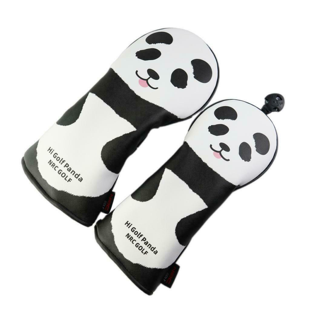 3 Premium Panda Golf Wood Driver Headcover Club Cover Guard Drivers Covers