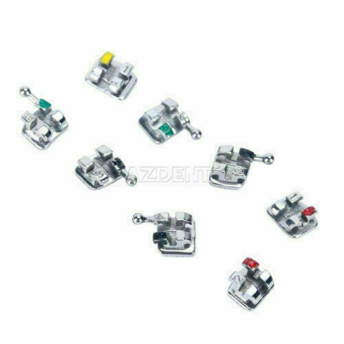 5Box Orthodontic Metal Bracket Monoblock Dental Mini Roth 018 345 Hooks AZDENT
