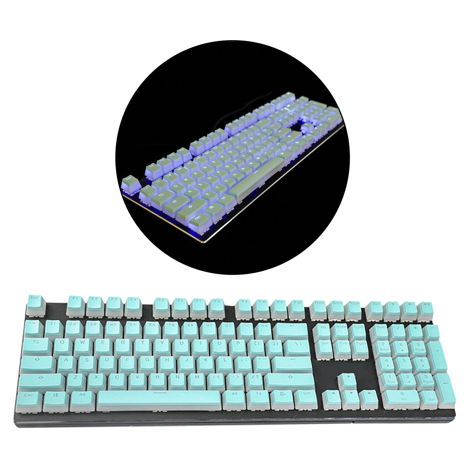 Pudding Keycaps Set Game Key Caps DIY for Cherry MX Mechanical Keyboard Blue